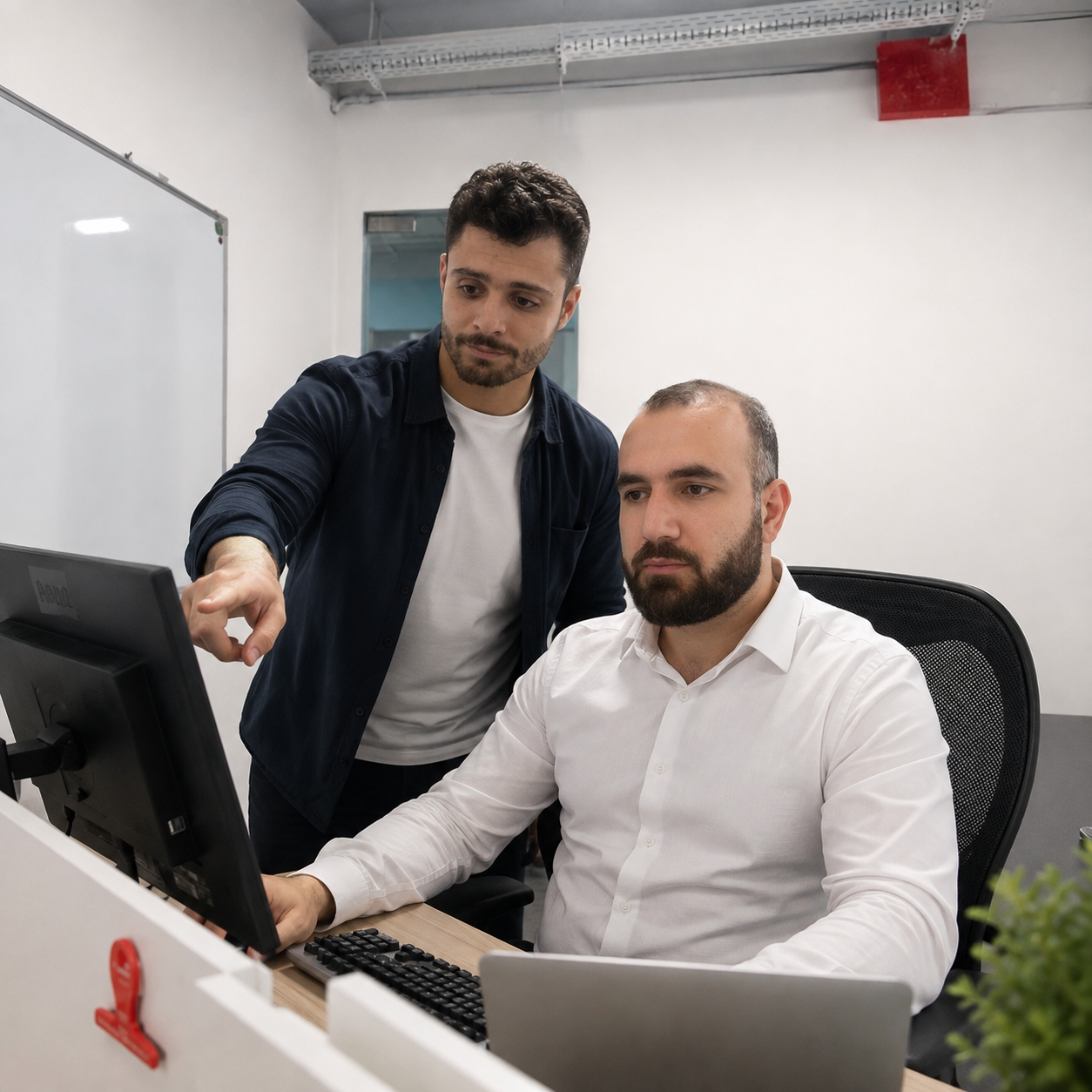 Dropscribe team reviewing campaign results